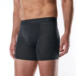 Men'S Merino Union 150 Boxers Dark Charcoal Marl