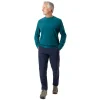 Men'S Microgrid Crew Teal Blue