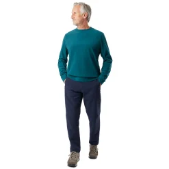 Men'S Microgrid Crew Teal Blue