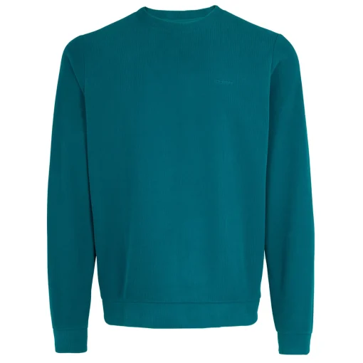 Men'S Microgrid Crew Teal Blue