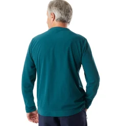 Men'S Microgrid Crew Teal Blue