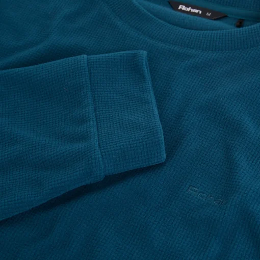 Men'S Microgrid Crew Teal Blue