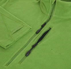 Men'S Microgrid Zip Neck Top Alpine Green