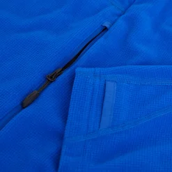 Men'S Microgrid Zip Neck Top Ridge Blue