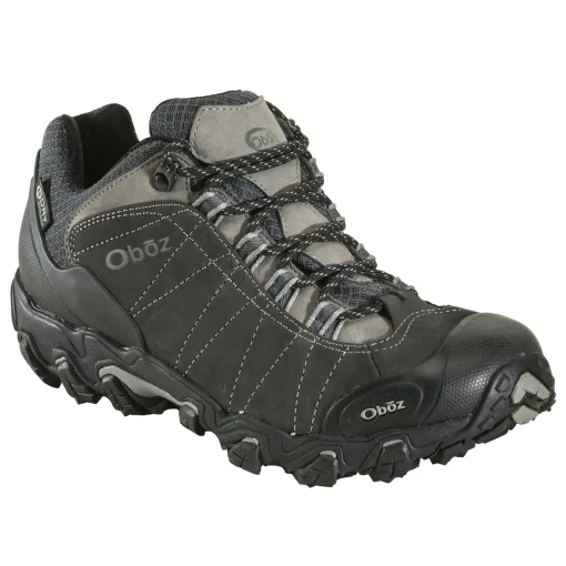 Men'S Oboz Bridger Low B Dry - Wide Dark Shadow