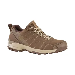 Men'S Oboz Sypes Low Leather B Dry Waterproof Shoes Morel Brown