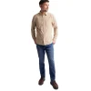 Men'S Portland Long Sleeve Shirt Desert Ochre Gingham