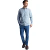 Men'S Portland Long Sleeve Shirt Shadow Blue Gingham