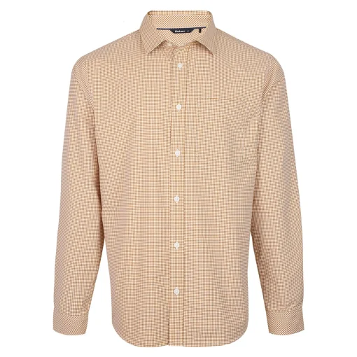 Men'S Portland Long Sleeve Shirt Desert Ochre Gingham