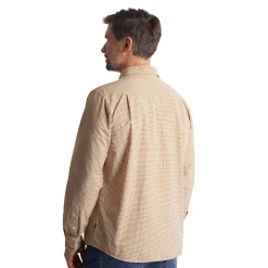 Men'S Portland Long Sleeve Shirt Desert Ochre Gingham