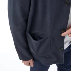 Men'S Porto Linen Jacket Deep Navy