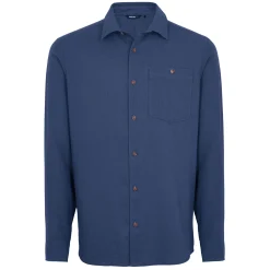 Men'S Porto Linen Long Sleeve Shirt Ocean Blue