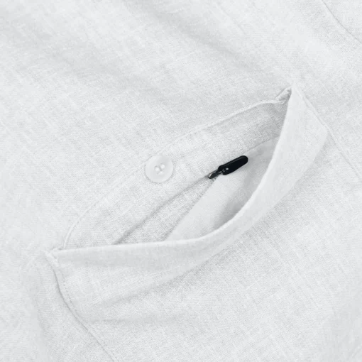Men'S Porto Linen Long Sleeve Shirt White