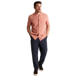 Men'S Porto Linen Trousers Deep Navy