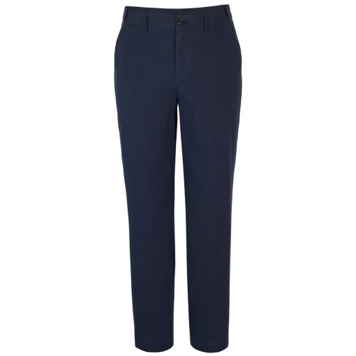 Men'S Porto Linen Trousers Deep Navy