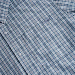 Men'S Portreath Long Sleeve Shirt Shadow Blue Check