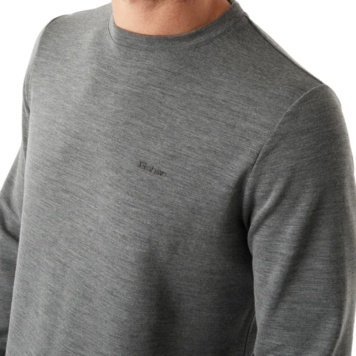 Men'S Radiant Merino Crew Dark Grey Marl