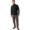 Men'S Radiant Merino Zip Neck Top Black