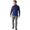 Men'S Radiant Merino Zip Neck Top Nautical Blue