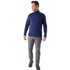 Men'S Radiant Merino Zip Neck Top Nautical Blue