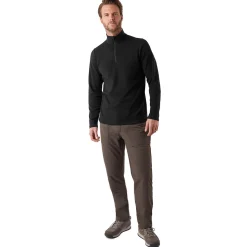 Men'S Radiant Merino Zip Neck Top Black