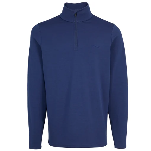 Men'S Radiant Merino Zip Neck Top Nautical Blue