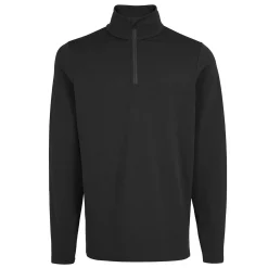 Men'S Radiant Merino Zip Neck Top Black