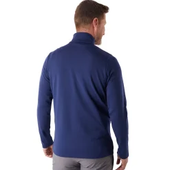 Men'S Radiant Merino Zip Neck Top Nautical Blue