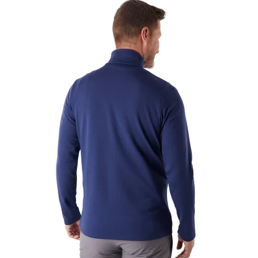 Men'S Radiant Merino Zip Neck Top Nautical Blue