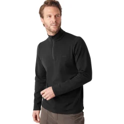 Men'S Radiant Merino Zip Neck Top Black