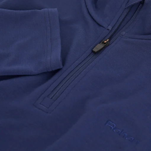 Men'S Radiant Merino Zip Neck Top Nautical Blue