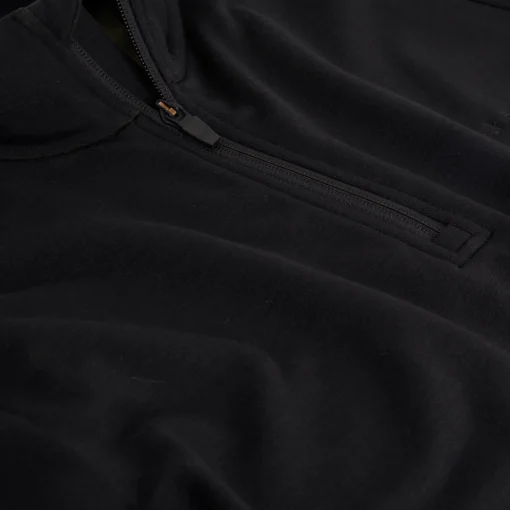 Men'S Radiant Merino Zip Neck Top Black