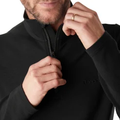 Men'S Radiant Merino Zip Neck Top Black