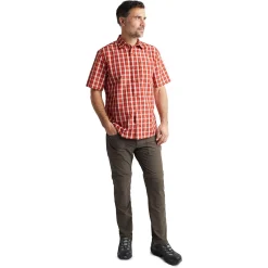 Men'S Stretch Bags Convertible Trousers Dark Olive Brown