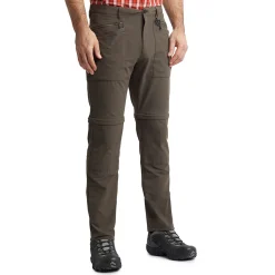 Men'S Stretch Bags Convertible Trousers Dark Olive Brown