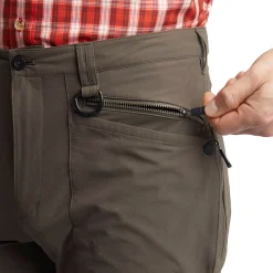 Men'S Stretch Bags Convertible Trousers Dark Olive Brown