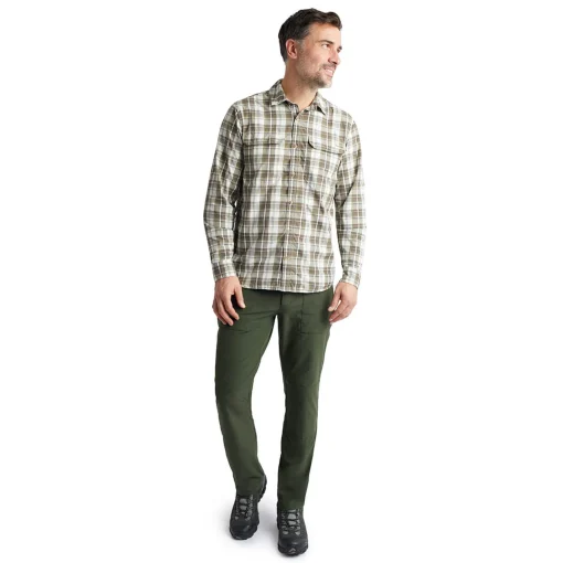 Men'S Stretch Bags Trousers Conifer Green