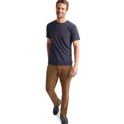 Men'S Stretch Bags Trousers Woodland Brown