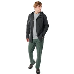 Men'S Stretch Bags Trousers Flint Green
