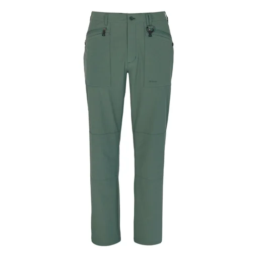 Men'S Stretch Bags Trousers Flint Green
