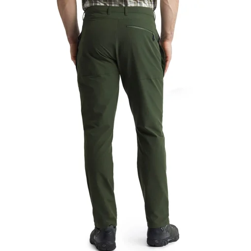 Men'S Stretch Bags Trousers Conifer Green
