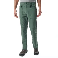 Men'S Stretch Bags Trousers Flint Green