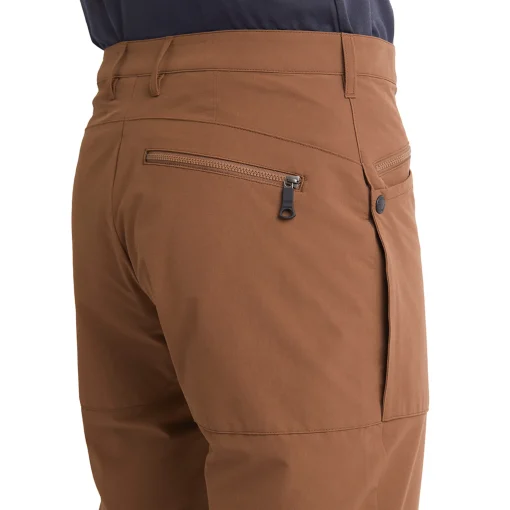 Men'S Stretch Bags Trousers Woodland Brown