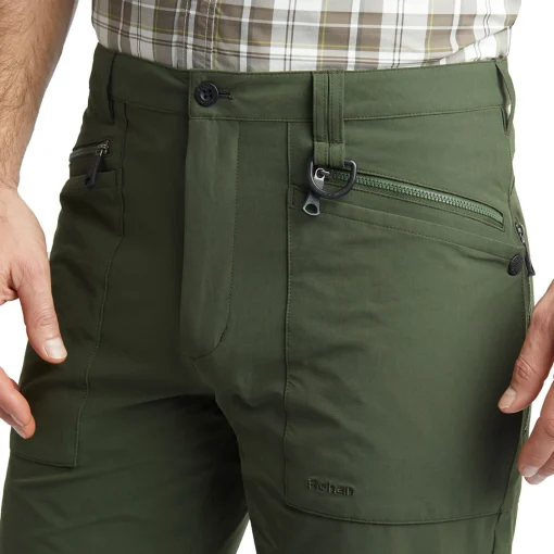 Men'S Stretch Bags Trousers Conifer Green