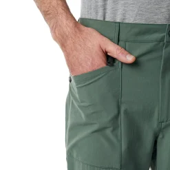 Men'S Stretch Bags Trousers Flint Green