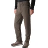 Men'S Winter Stretch Bags Trousers Dark Olive Brown