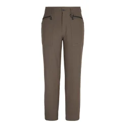 Men'S Winter Stretch Bags Trousers Dark Olive Brown