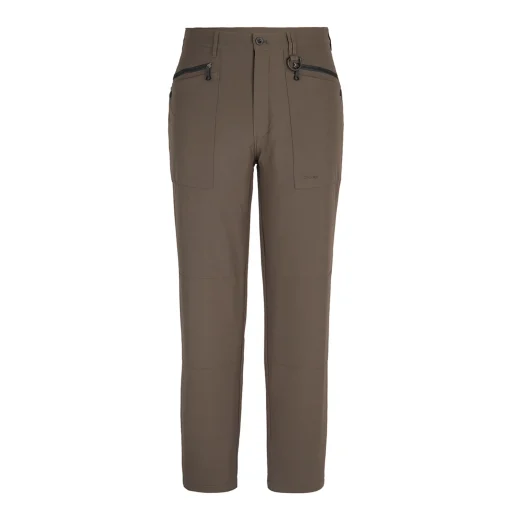 Men'S Winter Stretch Bags Trousers Dark Olive Brown