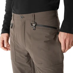 Men'S Winter Stretch Bags Trousers Dark Olive Brown