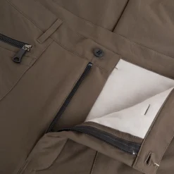 Men'S Winter Stretch Bags Trousers Dark Olive Brown